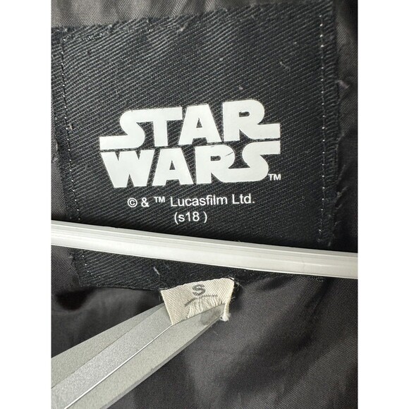 Star Wars Satin Jacket Heroes Villains Mens Small Empire Troopers Patches Bronze - Picture 7 of 13